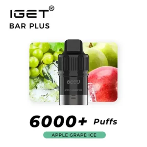 apple grape ice iget bar plus pod 6000 puffs