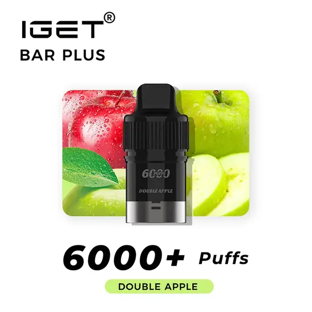 double apple iget bar plus pod 6000 puffs double apple iget bar plus pod 6000 puffs