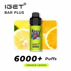 orange lemon iget bar plus 6000 puffs