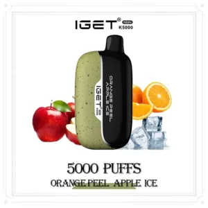 orange peel apple ice iget moon 5000 puffs